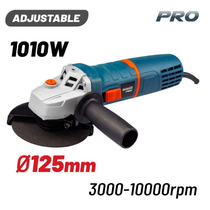 BORMANN Pro BAG1300 Γωνιακός Τροχός Ρυθμιζόμενος 1010W, Φ125mm, 3000-10000rpm
