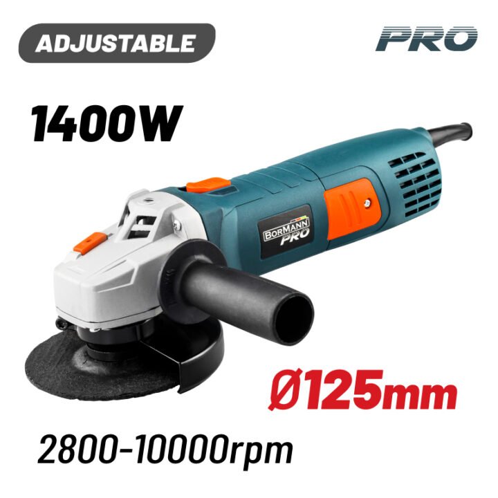 BORMANN Pro BAG1450 Γωνιακός Τροχός Ρυθμιζόμενος 1400W, Φ125mm, 2800-10000rpm