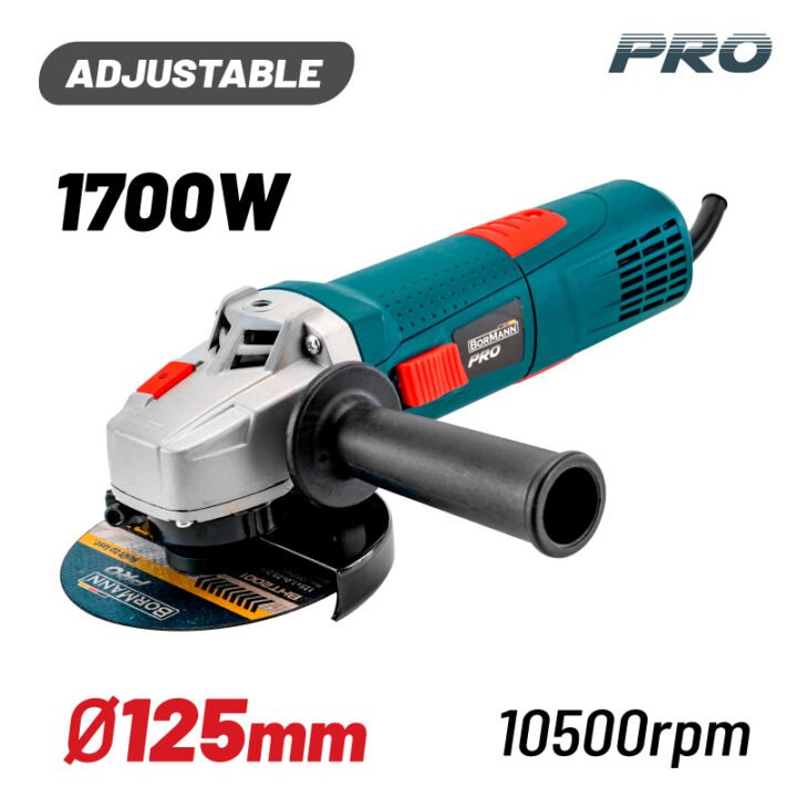 BORMANN Pro BAG1700 Γωνιακός Τροχός Ρυθμιζόμενος 1700W, Φ125mm, 0-10500rpm