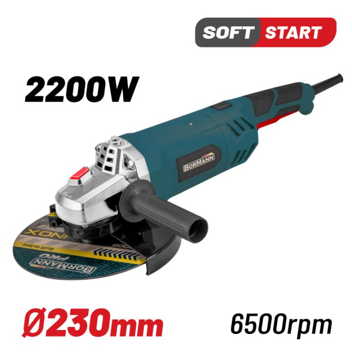 BORMANN BAG2200 Γωνιακός Τροχός  2200W, Φ230,  Προεκκίνηση