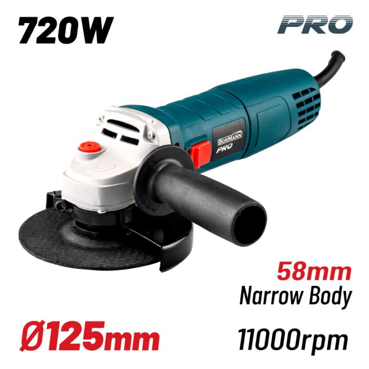 BORMANN Pro BAG7200 Γωνιακός Τροχός 720W, Φ125mm, Στενό σώμα