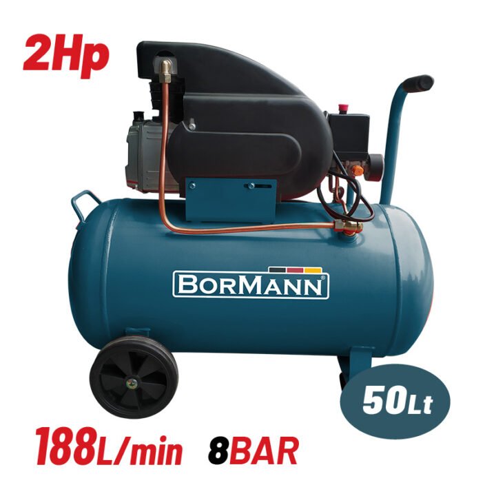 BORMANN BAT5012 Αεροσυμπιεστής Μονομπλόκ, 2Hp, 50L, 188L/min