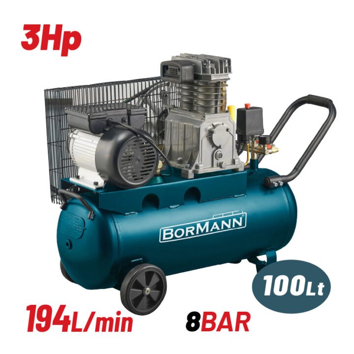 BORMANN BAT5016 Αεροσυμπιεστής Ιμάντα 3Hp,100L, 206L/min