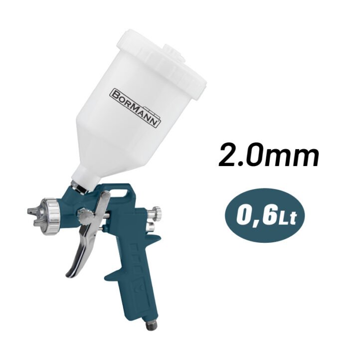 BORMANN BAT6140 Πιστόλι Βαφής Άνω Δοχείο, 0.6Lt, Μπεκ 2.0mm