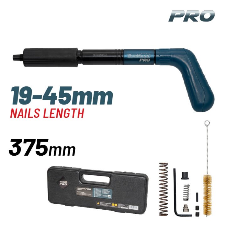 BORMANN Pro BAT6200 Καρφωτικό Πιστόλι με Ελατήριο για Δομικά Υλικά, Ξύλο, Μέταλλο