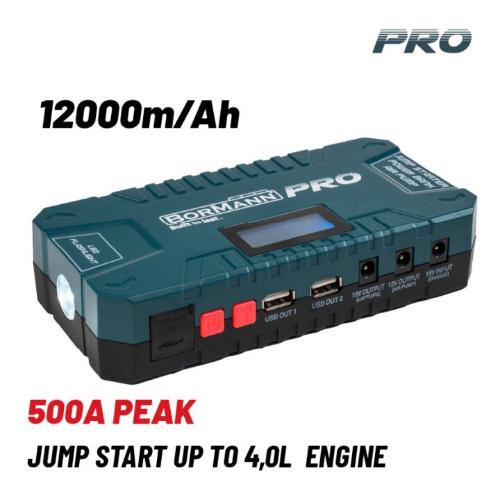 BORMANN Pro BBC8520 Εκκινητής & PowerBank 12000Mah/500Α