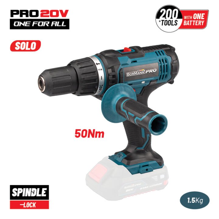 BORMANN Pro BBP3100 Δραπανοκατσάβιδο Κρουστικό Μπαταρίας 20V, Li-Ion με 2 Ταχύτητες,SOLO