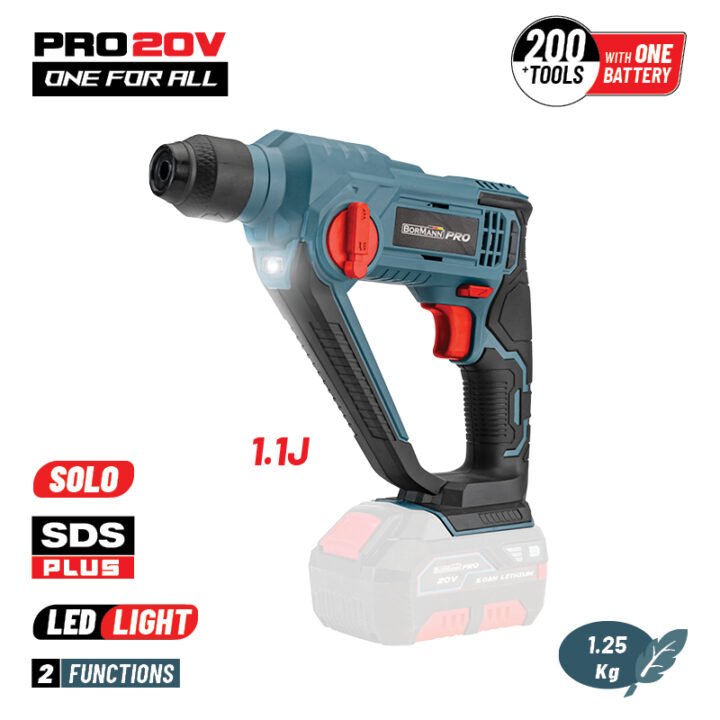 BORMANN Pro BBP3200 Πνευματικό Πιστολέτο SDS-PLUS 20V, Li-Ion, SOLO