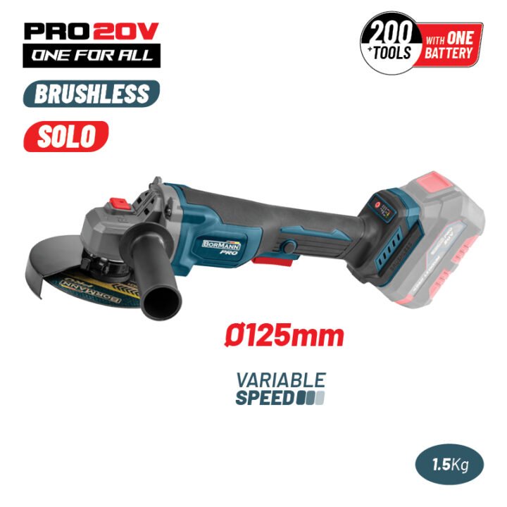 BORMANN Pro BBP3650 Γωνιακός Τροχός Brushless Ρυθμιζόμενος 20V, Li-Ion, SOLO