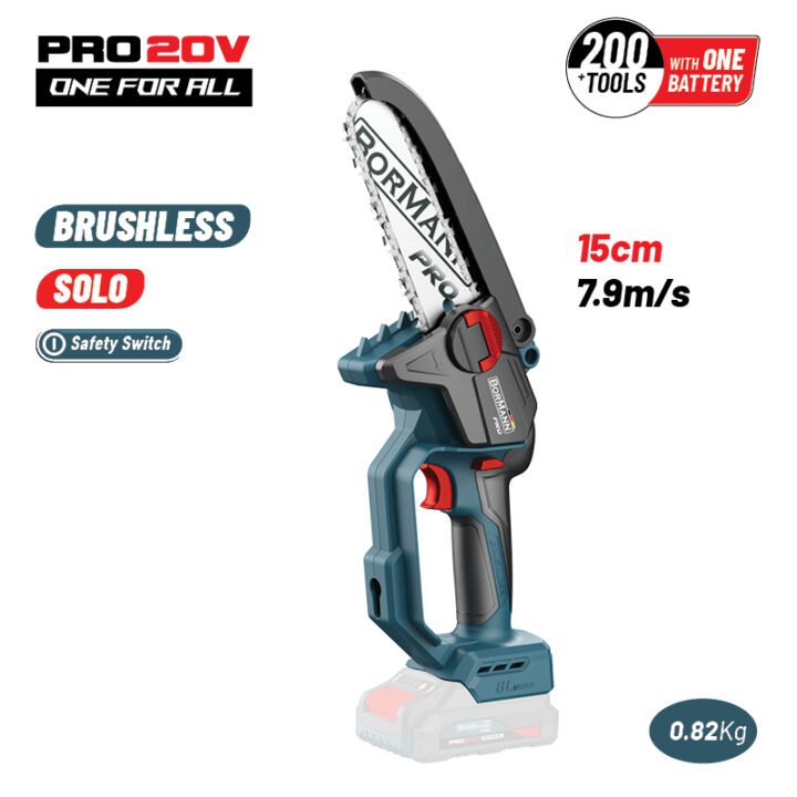BORMANN Pro BBP3990 Κλαδευτικό Αλυσοπρίονο Μπαταρίας 20V Brushless με Αντλία Λαδιού, SOLO