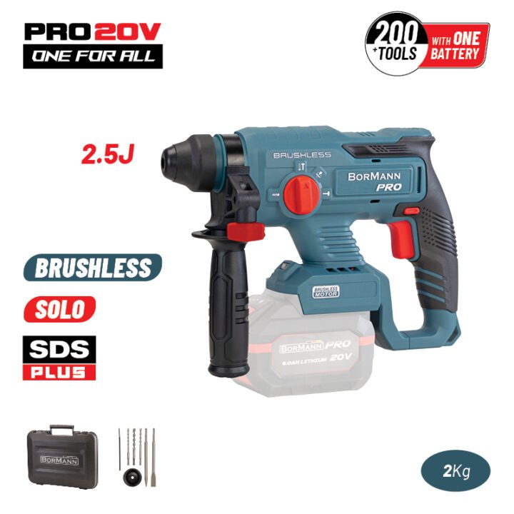 BORMANN Pro BBP5300 Πνευματικό Σκαπτικό Μπαταρίας SDS-PLUS Brushless 20V,SOLO