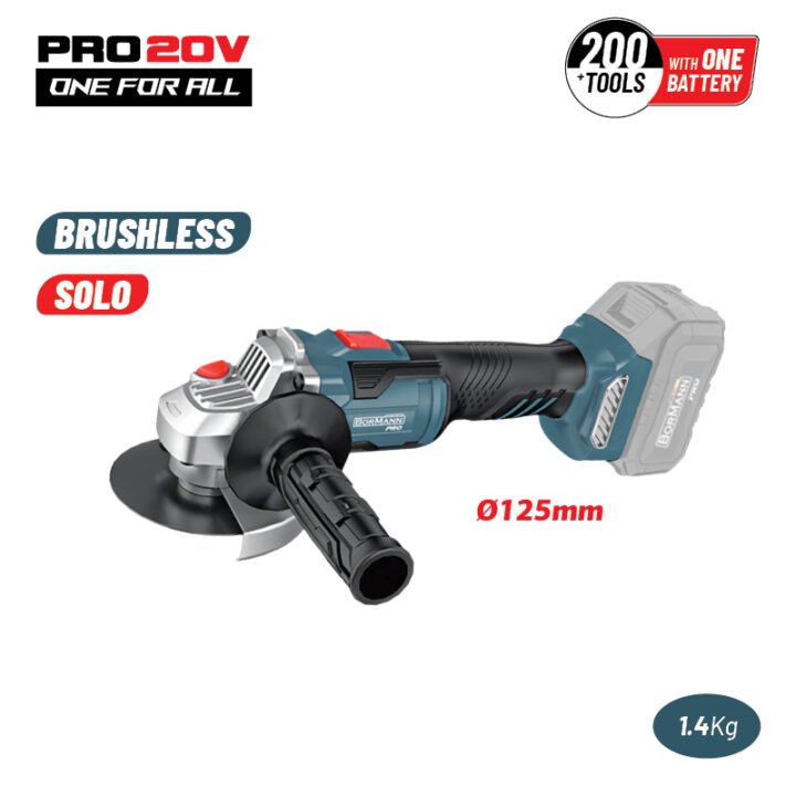 BORMANN Pro BBP5305 Γωνιακός Τροχός Brushless 20V,Li-Ion,125mm, 10.000rpm,SOLO