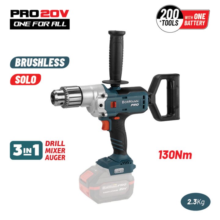BORMANN Pro BBP5330 Δράπανο Μπαταρίας 20V Brushless,SOLO