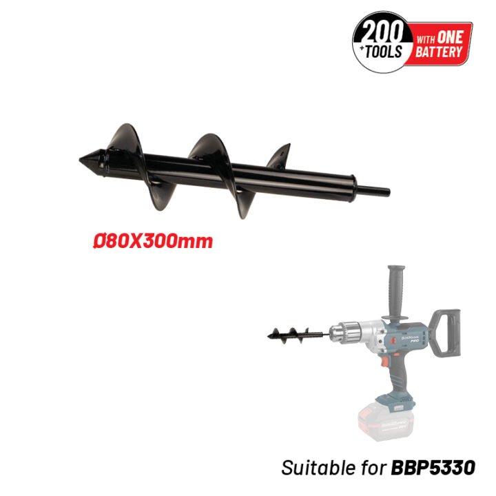 BORMANN Pro BBP5331 Αρίδα Δραπάνου Φ80mm,Μήκος 300mm