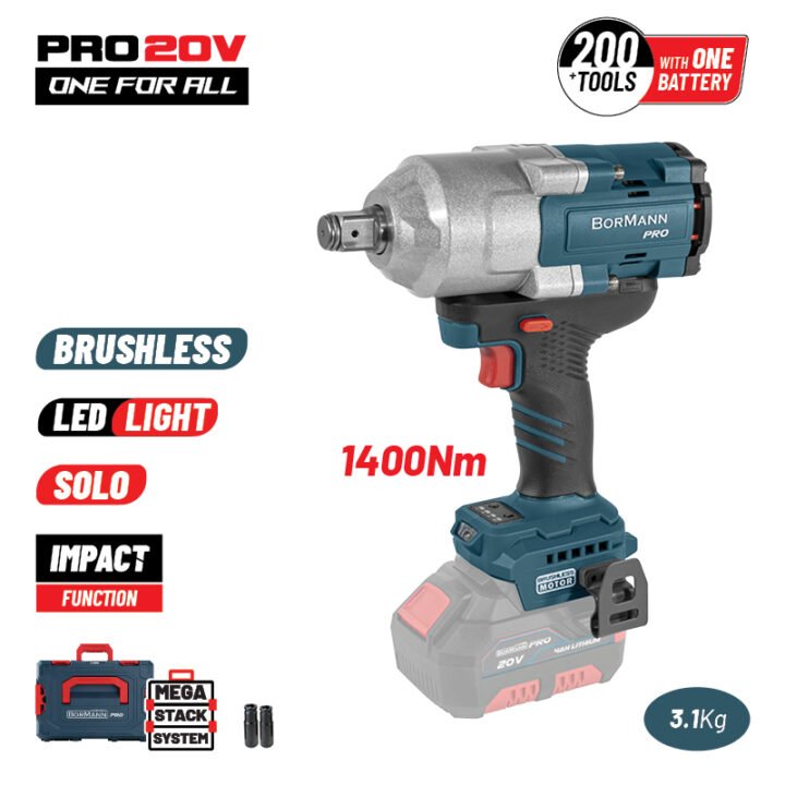 BORMANN Pro BBP5391CA Μπουλονόκλειδο Brushless Mπαταρίας 20V,Li-Ion,1400Nm,0-900/1200/1500rpm,SOLO