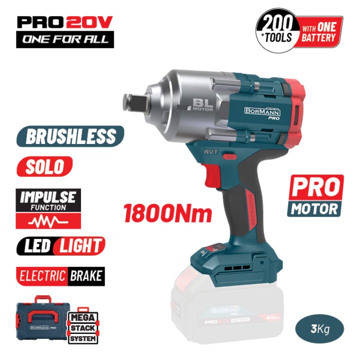 BORMANN Pro BBP5456CA Μπουλονόκλειδο Compact, Brushless Μπαταρίας 20V,Li-Ion,1800Nm,0-1800rpm
