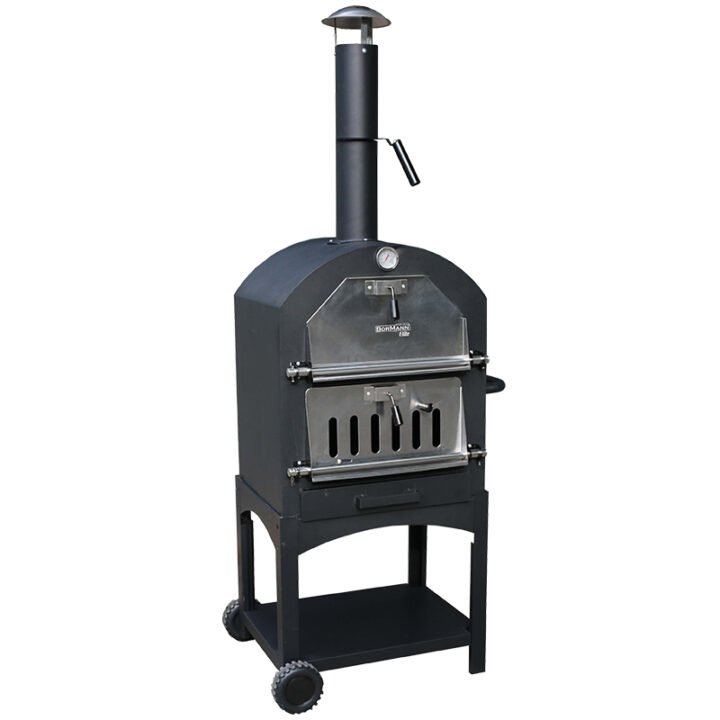 BORMANN Elite BBQ1960 Παραδοσιακός Ξυλόφουρνος/Φούρνος Πίτσας 34.5x50cm,με Ρόδες & Αποθηκευτικό Χώρο