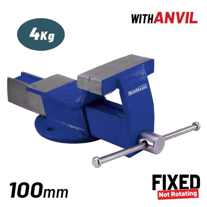 BORMANN BBV2100 Μέγγενη, Σταθερή Βάση, με Αμόνι 100mm, 4Kg