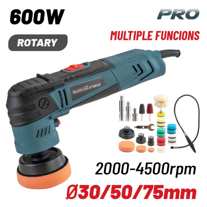 BORMANN Pro BCP3160 Αλοιφαδόρος 600W,  30mm/50mm/75mm,1000-4500rpm