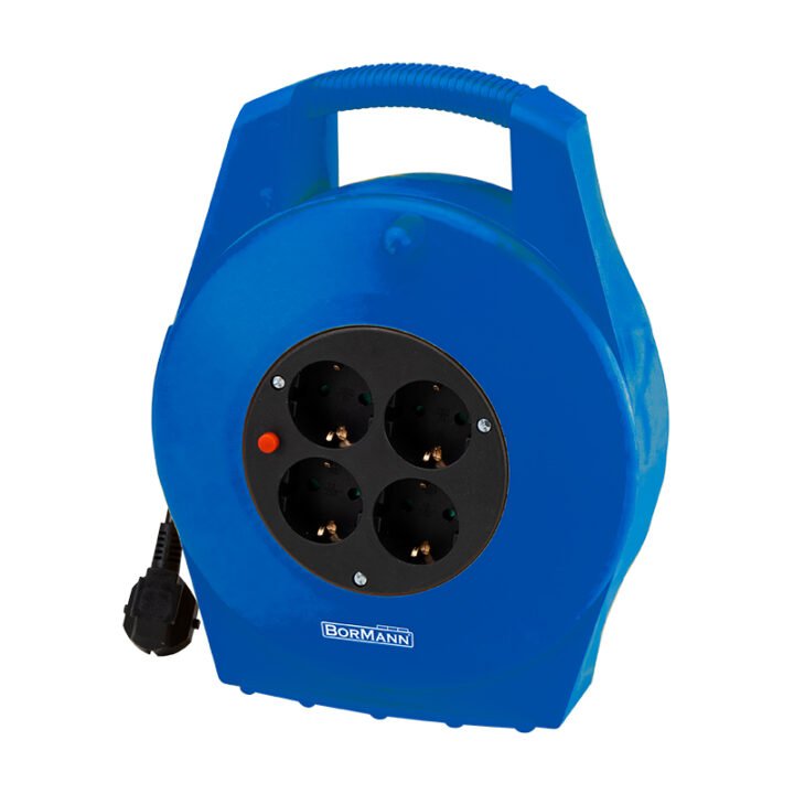 BORMANN BCR2210 Μπαλαντέζα Καρούλι με Προστασία Υπερθέρμανσης 5m,3x1.5mm,Κλειστού Τύπου,4 Πρίζες