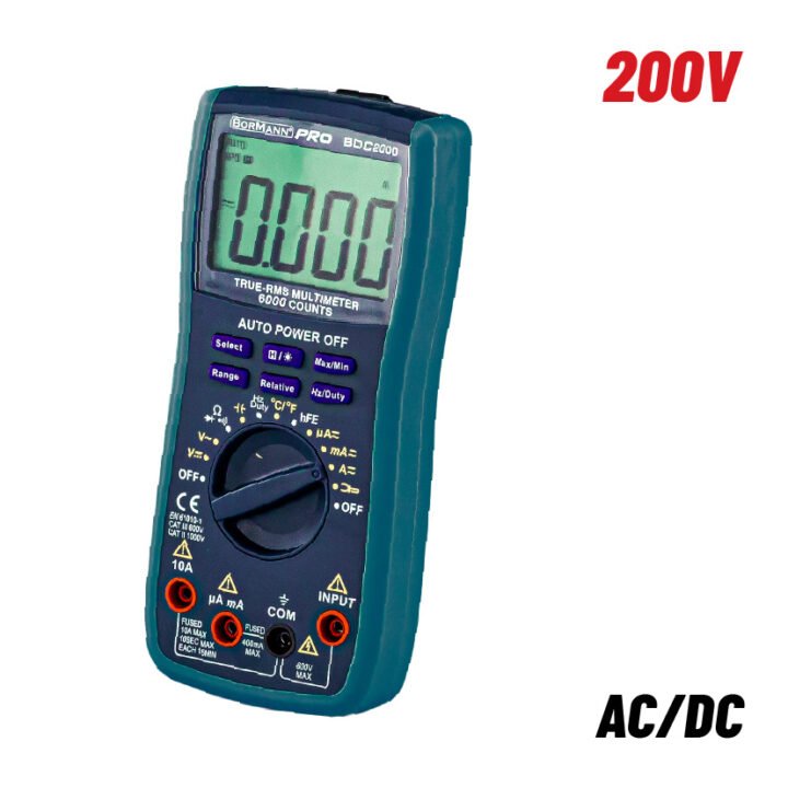 BORMANN Pro BDC2000 Πολύμετρο Ψηφιακό AC/DC 600V