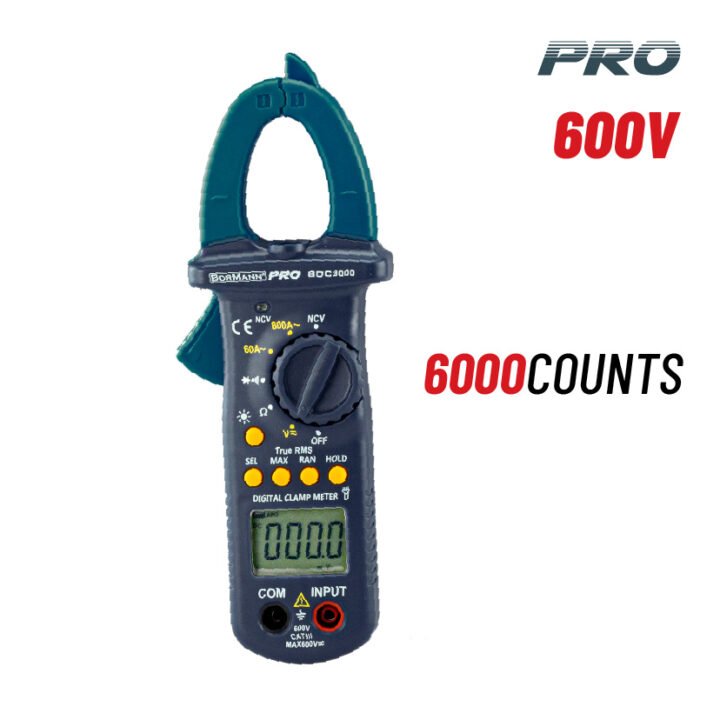 BORMANN Pro BDC3000 Αμπεροτσιμπίδα Ψηφιακή 600V