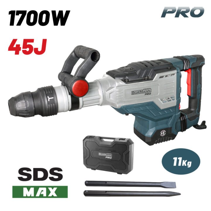 BORMANN Pro BDH3250 Κατεδαφιστικό Πιστολέτο SDS-MAX,1700W,45J,βαλίτσα με εξαρτήματα
