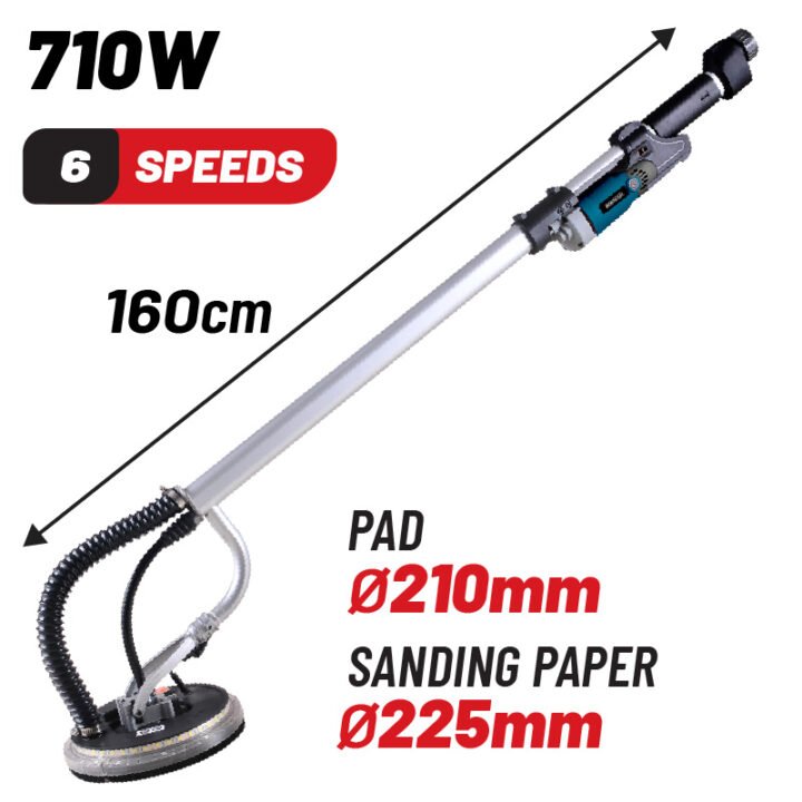 BORMANN BDS7300 Τριβείο Γυψοσανίδας 710W, LED 1000-2100rpm, 160cm, 225mm