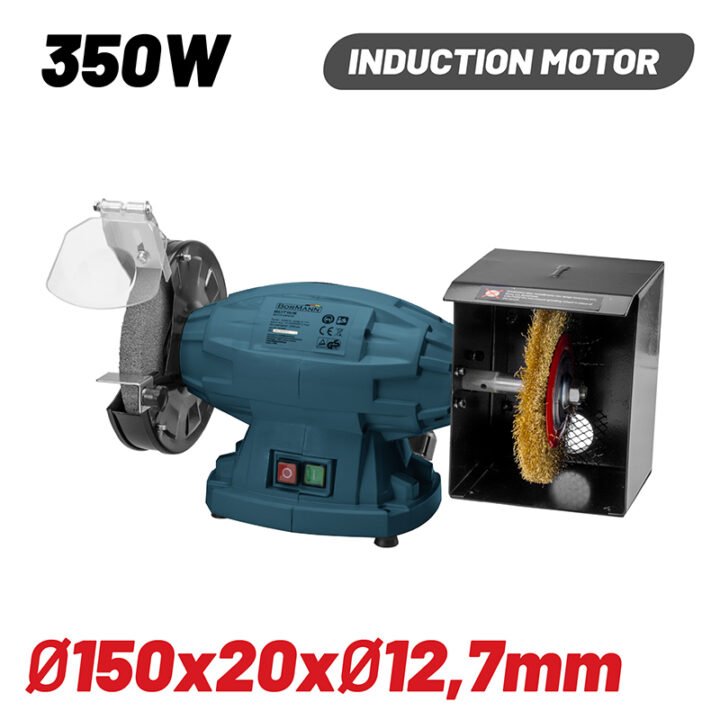 BORMANN BDT1515 Δίδυμος Τροχός Φ150mm , 350W Με Βούρτσα