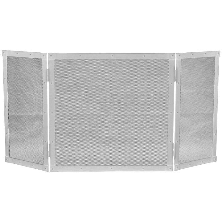 BORMANN Elite BFT1030 Κάλυψη Τζακιού Τρίφυλλη 51x102cm, Ασημί