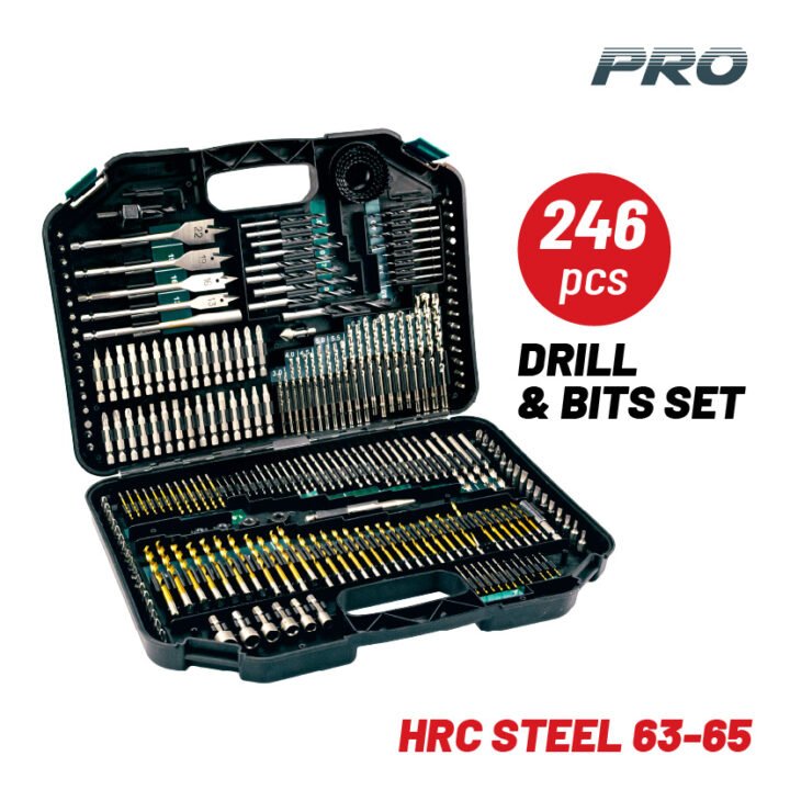 BORMANN Pro BHT1390 Σετ Τρυπάνια, Μύτες, Ποτηροτρύπανα & Καρυδάκια 246 τεμ