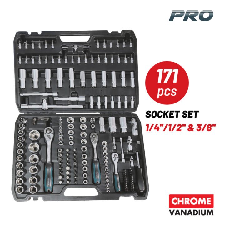 BORMANN Pro BHT5200 Καρυδάκια 1/2'', 1/4'' & 3/8'' Με Καστάνια 171τεμ