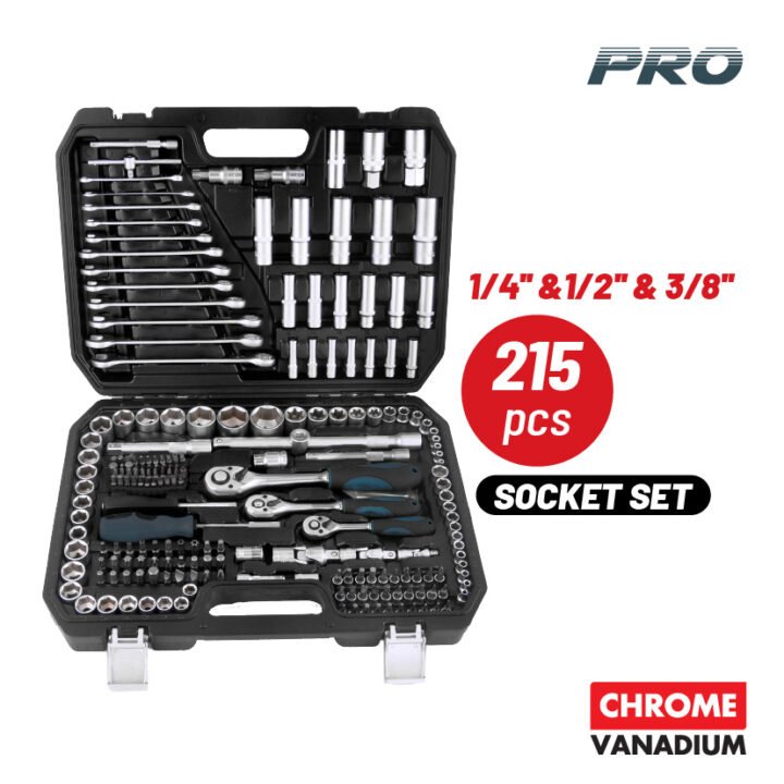 BORMANN Pro BHT5220 Καρυδάκια 1/2'', 1/4'' & 3/8'' Με Καστάνια 215τεμ