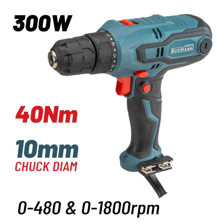 BORMANN BID3010 Δραπανοκατσάβιδο 300W,40Nm,21+1 Θέσεων,0-480/0-1800rpm,Τσοκ Aυτόματο 10mm