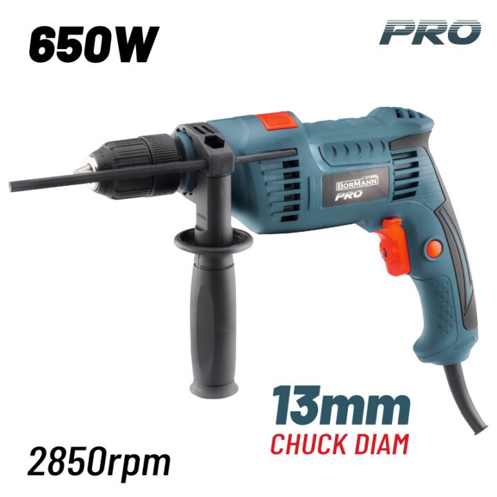 BORMANN Pro BID6500 Δράπανο Κρουστικό 650W,0-2850rpm,Τσοκ Αυτόματο 13mm,Οδηγός Βάθους