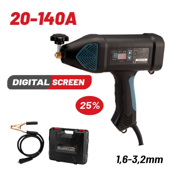 BORMANN BIW1110 Ηλεκτρ/ληση Inverter Τύπου Πιστόλι,140A,1,6-3,2mm,Ψηφιακή Οθόνη