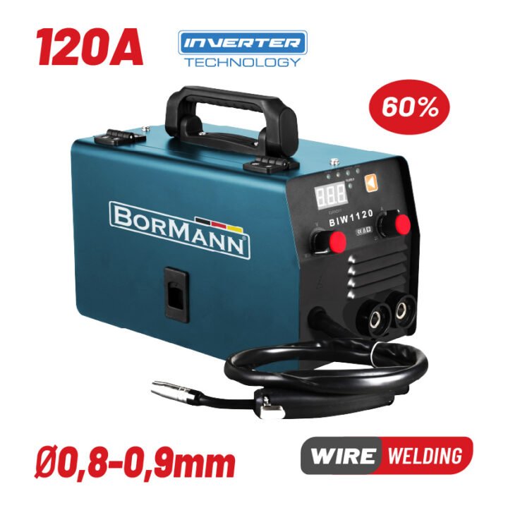 BORMANN Pro BIW1120 Ηλεκτροκόλληση MIG/MMA 120A,60% ,No Gas,450gr, Κουλούρα (0,8-0,9mm)