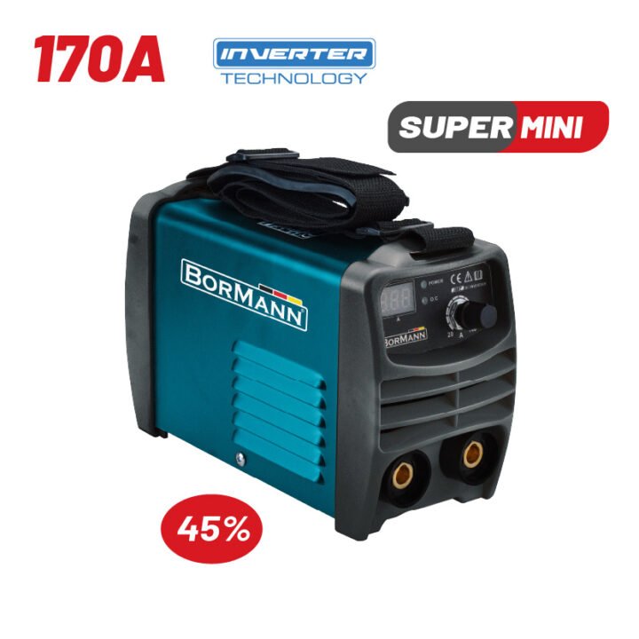 BORMANN BIW1570 Ηλεκτροκόλληση Inverter 170A,Απόδοση 170Α/45%, Ψηφ.Οθόνης, Μεγ.Ηλεκτρόδιο 4mm