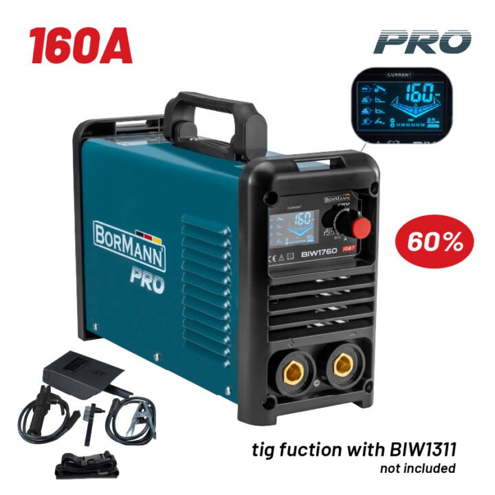 BORMANN Pro BIW1760 Ηλεκτροκόλληση Inverter,Synergic, Απόδοση 160Α/60%, Μεγ.Ηλεκτρόδιο 4mm