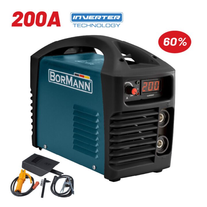 BORMANN BIW2010 Ηλεκτροκόλληση Inverter 200A,Απόδοση 200Α/60%,Ψηφ.Οθόνης, Μεγ.Ηλεκτρόδιο 4mm