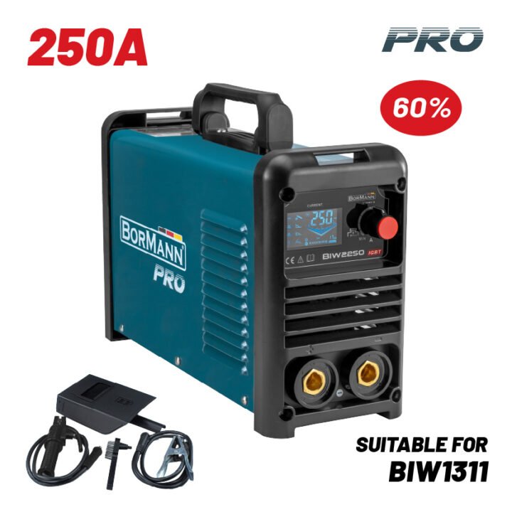 BORMANN Pro BIW2250 Ηλεκτροκόλληση Inverter,Synergic, Απόδοση 250Α/60%, Μεγ.Ηλεκτρόδιο 5mm