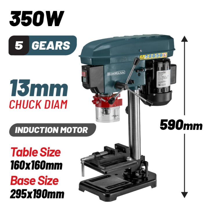 BORMANN BKD1310 Κολωνάτο Δράπανο Πάγκου ,Φ13mm,  350W , H590mm