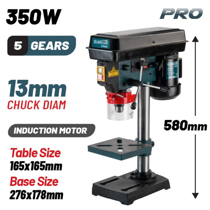 BORMANN Pro BKD1355 Κολωνάτο Δράπανο 13mm 350W Πάγκου Με Λέιζερ, H580mm