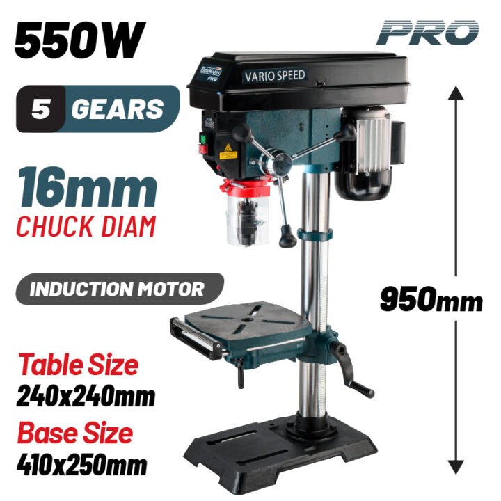 BORMANN Pro BKD1850 Κολωνάτο Δράπανο Με Λέιζερ 550W