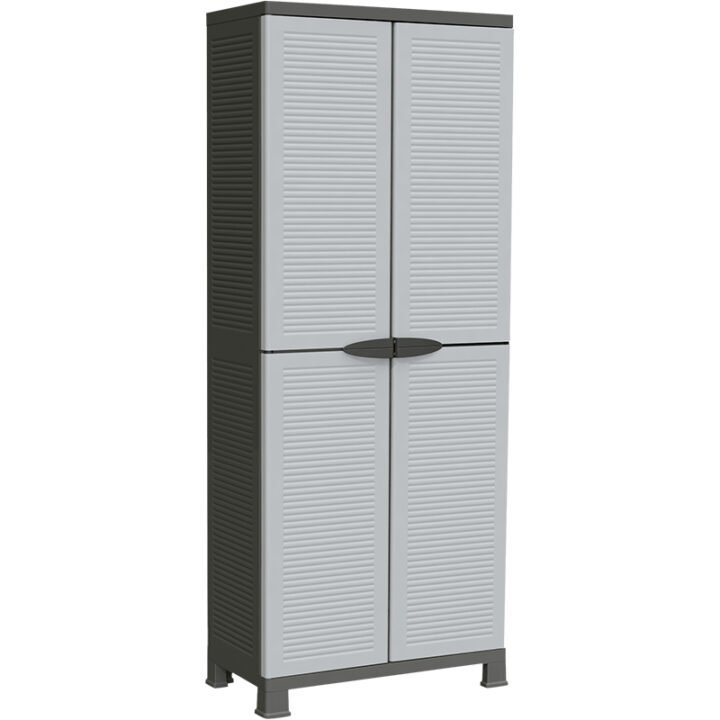 BORMANN BPC7000 Ντουλάπα Πλαστική με 4 Ράφια & Χώρισμα Μ68xΠ38xΥ171cm