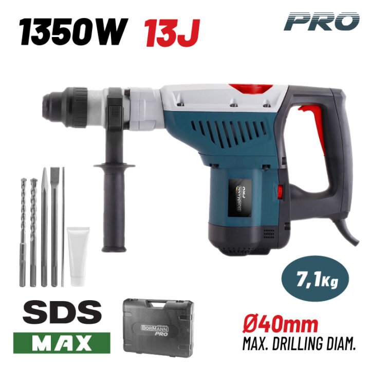 BORMANN Pro BPH7610 Σκαπτικό Περιστροφικό Πιστολέτο SDS-MAX,1350W,13J