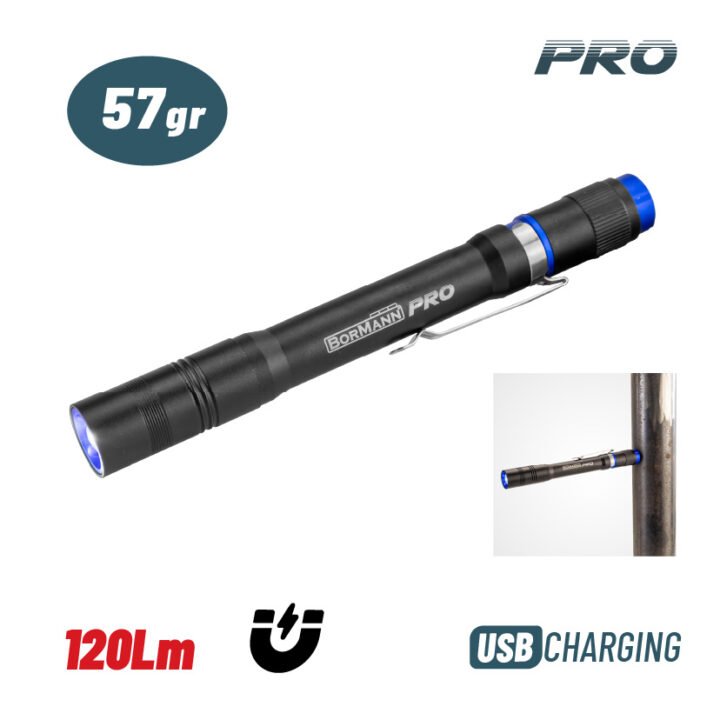BORMANN Pro BPR6085 Φακός στυλό Επαναφορτιζόμενος 120Lm, Αδιάβροχος