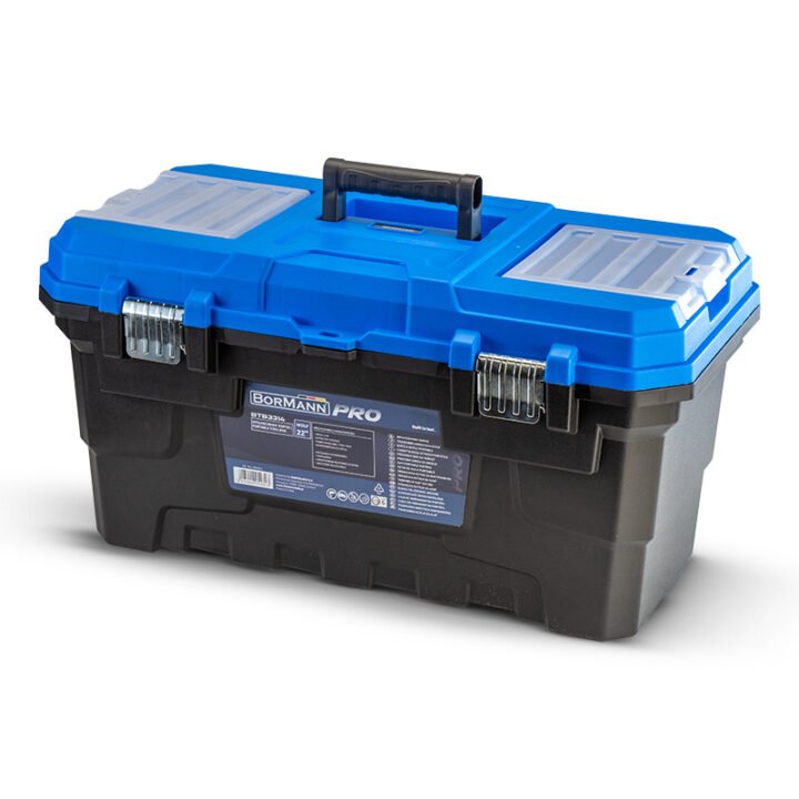 BORMANN Pro BTB3314 Εργαλειοθήκη Χειρός Πλαστική "Wolf", Μεταλλικά Κουμπώματα & Ταμπακέρα