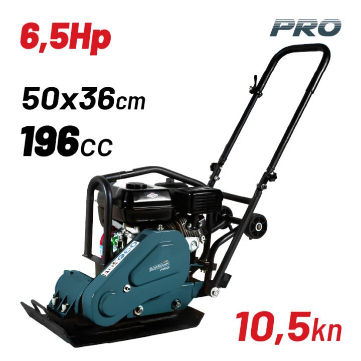 BORMANN Pro BTC5105 Συμπιεστής Εδάφους Βενζινοκίνητος  6,5Hp, 196cc, Δύναμη Δόνησης 10,5Kn, 62Kg