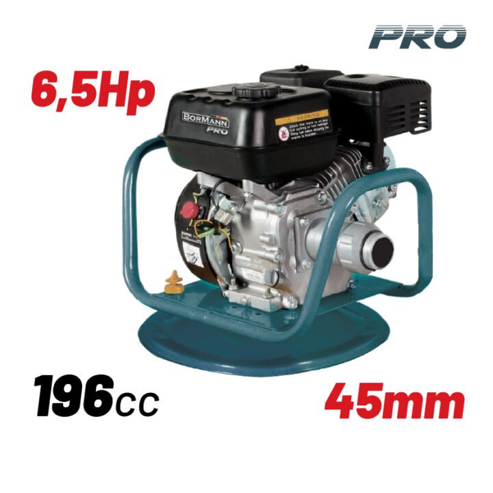 BORMANN Pro BTC5110 Δονητής Μπετού Βενζινοκίνητος  6,5Hp, 196cc, Ταχύτητα Περιστροφής 3600Rpm, 26Kg